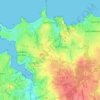 Topografische kaart Saint-Lunaire, hoogte, reliëf
