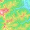 Topografische kaart Fabbriche di Vergemoli, hoogte, reliëf