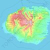 Topografische kaart Kauaʻi, hoogte, reliëf