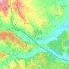 Topografische kaart Caxarias, hoogte, reliëf