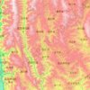Topografische kaart Yunlong County, hoogte, reliëf