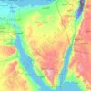 Topografische kaart Sinaï, hoogte, reliëf