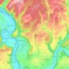 Topografische kaart 74831, hoogte, reliëf