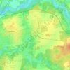Topografische kaart Honerdingen, hoogte, reliëf
