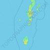 Topografische kaart South Andaman District, hoogte, reliëf