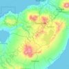 Topografische kaart Minahasa, hoogte, reliëf