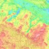 Topografische kaart Mecklenburgische Seenplatte, hoogte, reliëf