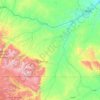 Topografische kaart Carbon County, hoogte, reliëf