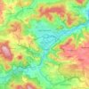 Topografische kaart Bad Pyrmont, hoogte, reliëf