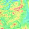 Topografische kaart Comté de Tyrone, hoogte, reliëf