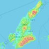 Topografische kaart Awaji Island, hoogte, reliëf