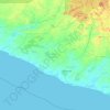 Topografische kaart Grand Kru, hoogte, reliëf