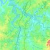 Topografische kaart Woodstock, hoogte, reliëf