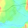 Topografische kaart Alagón del Río, hoogte, reliëf