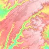 Topografische kaart Brihuega, hoogte, reliëf
