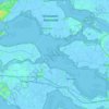 Topografische kaart Oosterschelde, hoogte, reliëf