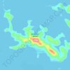 Topografische kaart Bulalacao Island, hoogte, reliëf