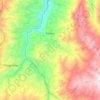 Topografische kaart Isinlivi, hoogte, reliëf