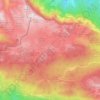 Topografische kaart Sierra de Aralar, hoogte, reliëf