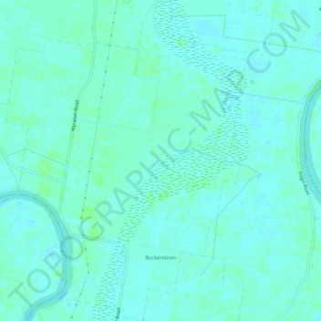 Topografische kaart Buckendoon, hoogte, reliëf