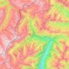 Topografische kaart Moso in Passiria, hoogte, reliëf