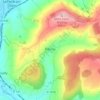 Topografische kaart Bièvres, hoogte, reliëf