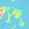 Topografische kaart Peleng Island, hoogte, reliëf