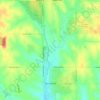 Topografische kaart Springfield, hoogte, reliëf