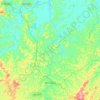 Topografische kaart Rio Casca, hoogte, reliëf
