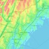 Topografische kaart City of New Rochelle, hoogte, reliëf