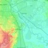 Topografische kaart Noida, hoogte, reliëf