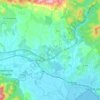 Topografische kaart La Grande Garonne, hoogte, reliëf
