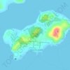 Topografische kaart Thursday Island, hoogte, reliëf