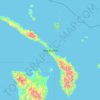 Topografische kaart Neuirland, hoogte, reliëf