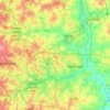 Topografische kaart Bangalore East, hoogte, reliëf