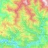 Topografische kaart Pokhari, hoogte, reliëf