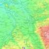 Topografische kaart Niederrhein, hoogte, reliëf