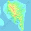 Topografische kaart Pulau Tarakan, hoogte, reliëf