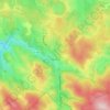 Topografische kaart Lanarce, hoogte, reliëf