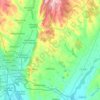 Topografische kaart Valdefresno, hoogte, reliëf