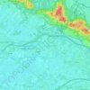 Topografische kaart Uiterwaarden Neder-Rijn, hoogte, reliëf