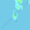 Topografische kaart Ragged Island, hoogte, reliëf