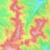 Topografische kaart Cenves, hoogte, reliëf