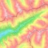 Topografische kaart Prettau - Predoi, hoogte, reliëf