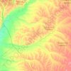 Topografische kaart Томь, hoogte, reliëf