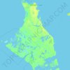 Topografische kaart Andros Island, hoogte, reliëf