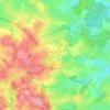 Topografische kaart Theneuille, hoogte, reliëf