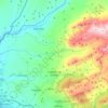 Topografische kaart Cogollos de la Vega, hoogte, reliëf