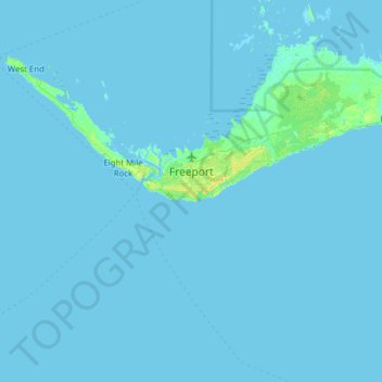 Topografische kaart City of Freeport, hoogte, reliëf