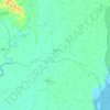Topografische kaart Kawa Township, hoogte, reliëf